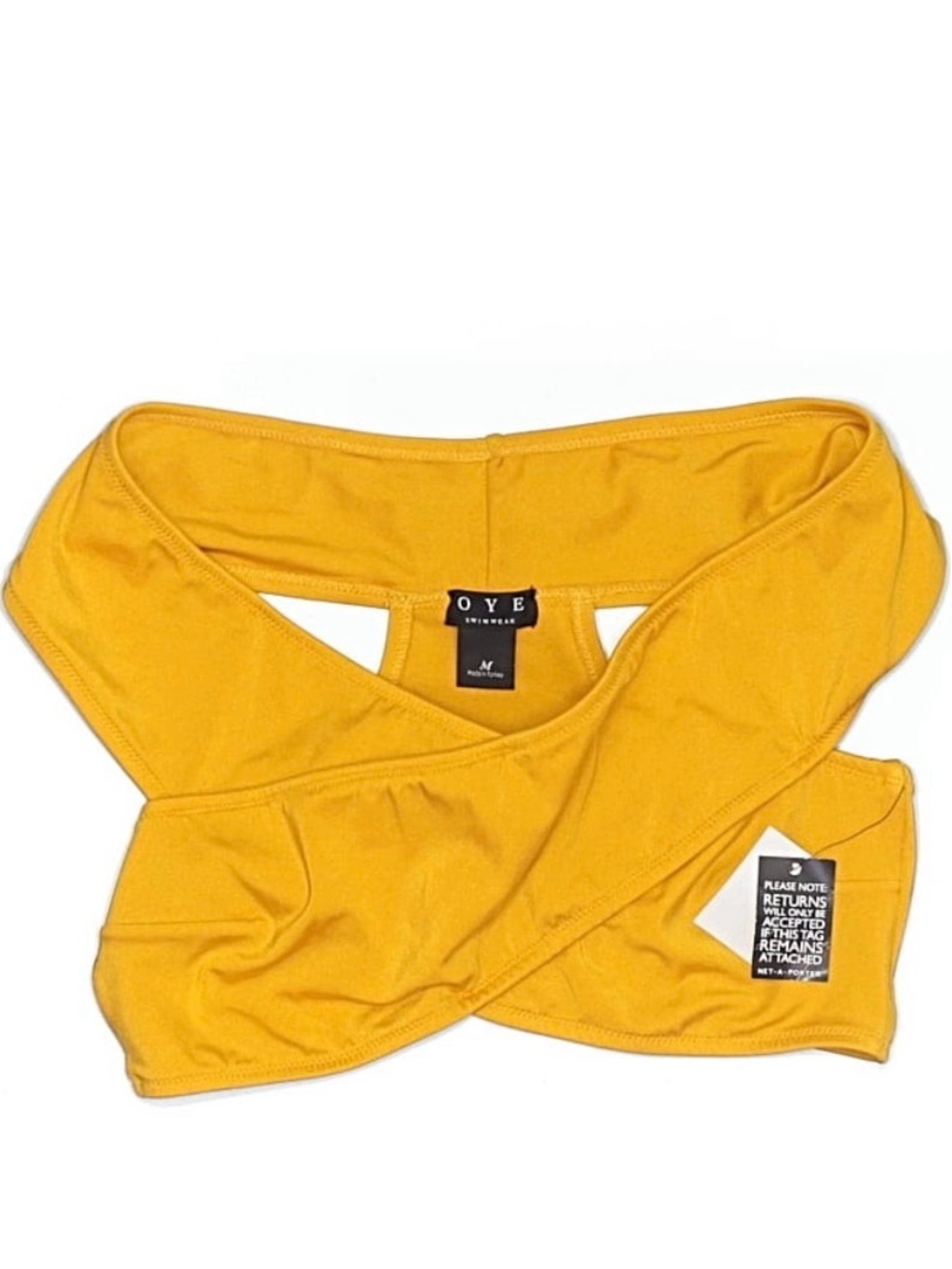 Yellow Twist Front Bikini Top